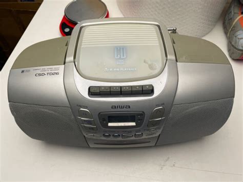 Aiwa Csd Td26 Compact Am Fm Radio Cd And Cassette Boombox Not Working