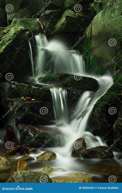 Peaceful Waterfall Stock Image Image Of Green Cascade 8056445