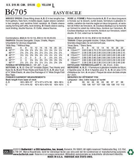 Butterick 6705 Misses Dress