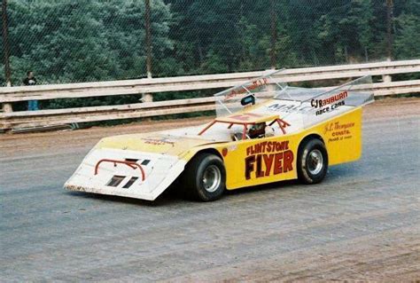 Mike Duval In The Flintstone Flyer Vintage Dirt Late Model Dirt Late