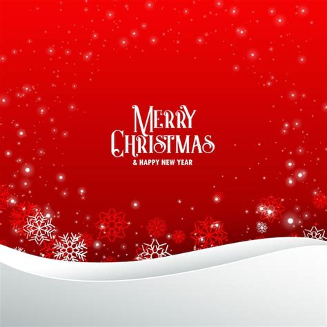 Premium Vector Elegant Red Merry Christmas Greeting Background With
