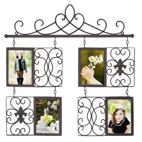 4 Opening Decorative Iron Metal Wall Hanging Collage Picture Frame