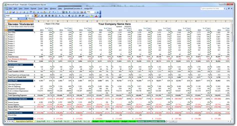 10 Year Business Plan Financial Budget Projection Model In Excel