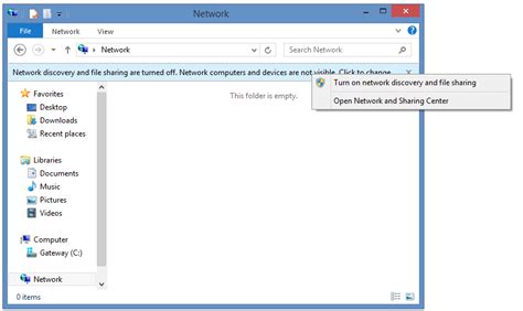 Turning On Network Discovery And File Sharing On A Windows 8 System