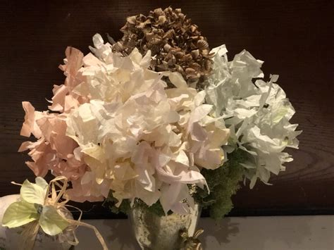 Coffee Filter Hydrangea Flowers Diy · Just That Perfect Piece