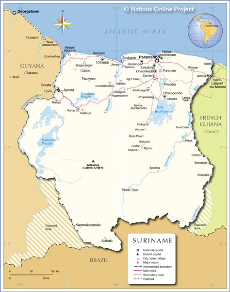 Het Kaart Van Suriname