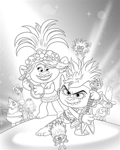 Pin By Rachel Boden On Trolls Poppy Coloring Page Coloring Pages Troll