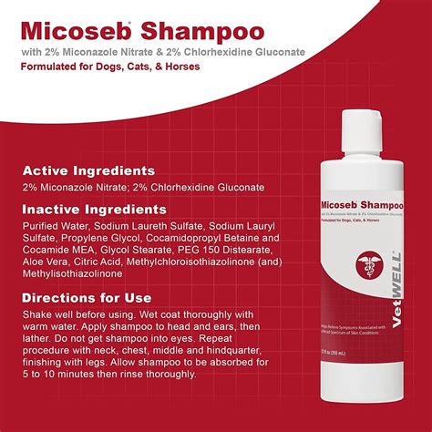 Vetwell Micoseb Medicated Shampoo For Dogs And Cats Medicated Dog