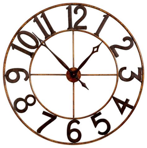 Large Numbers Wall Clock Eclectic Wall Clocks Atlanta By Iron
