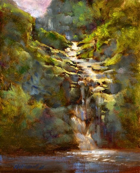 Waterfall Paintings Oil Ireland Landscape Painting Hall Groat Ii