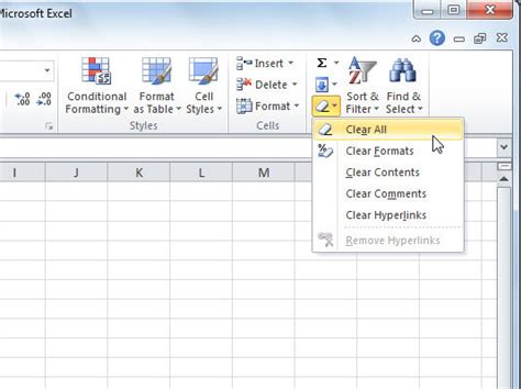 How To Delete Cells And Data In Excel 2010 Dummies