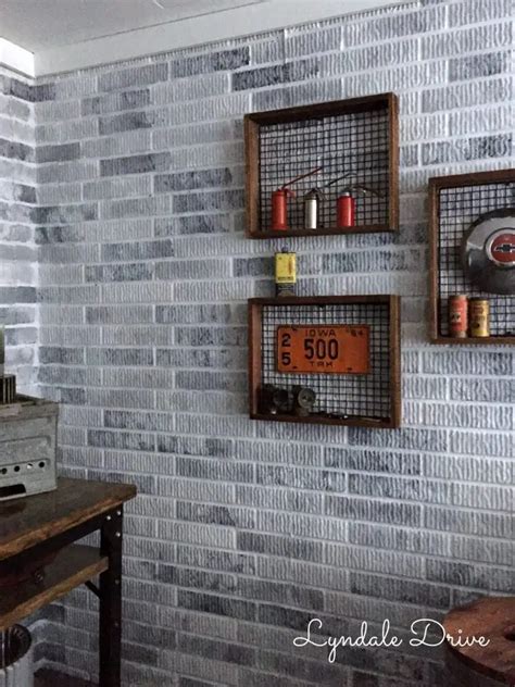 How I Painted Faux Brick Walls In The Mancave