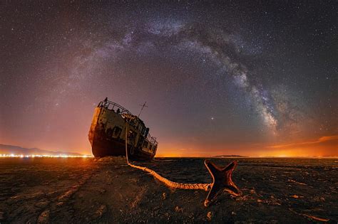 Hd Wallpaper Landscape Photography Long Exposure Milky Way Space