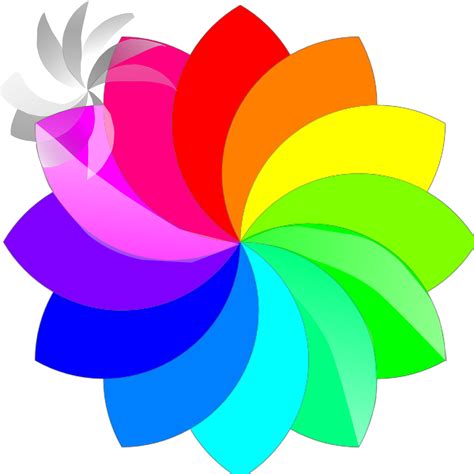 Shaded Rainbow Flower SVG Vector, Shaded Rainbow Flower ...