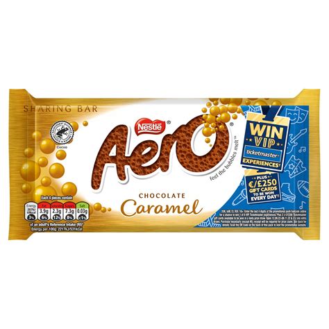 Aero Chocolate Caramel 90g Single Chocolate Bars And Bags Iceland Foods