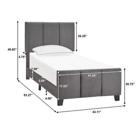 Twin Modern Channel Bed Overstock 34347782