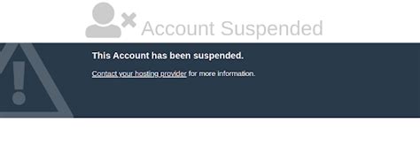 How To Fix This Account Has Been Suspended Message On Your Website