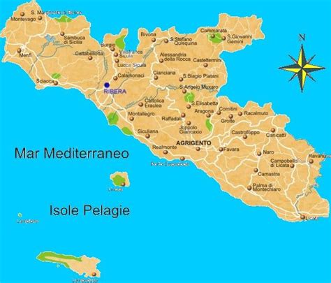 News Tourism World Mappa Provincia Di Agrigento Regione