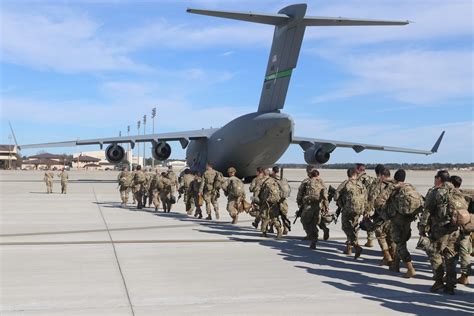 82nd Airborne Division Paratroopers That Deployed To The Middle East To