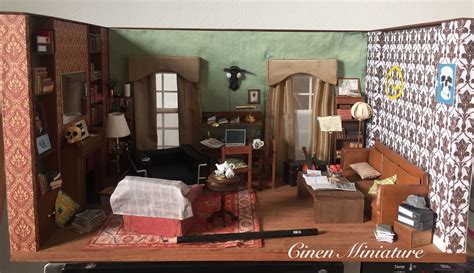 At least there's the infamous wallpaper from 221b baker street in my tutor room though! Miniature in 1:12th scale - Sherlock home 221b Baker ...