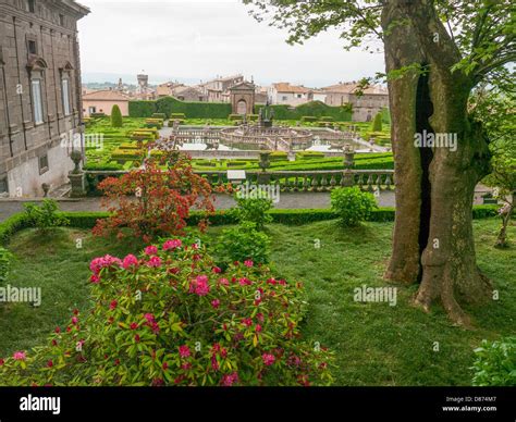 The Enchanting Gardens Of Villa Lante In Bagnaia Umbria Italy Stock