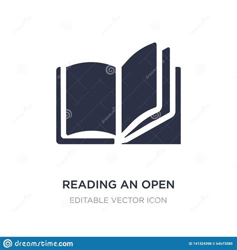 Reading An Open Book Icon On White Background Simple Element