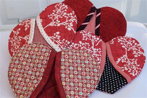 Heart Shaped Potholders Ideas Times Two Sewing Projects Fabric