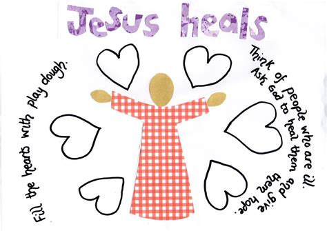 Flame Creative Childrens Ministry Jesus The Healer Play Dough Mat