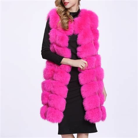 New Arrival 2021 Winter Thick Warm Women Faux Fox Fur Vest Long Coat
