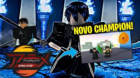 Novo Champion Kirito Anime Fighting Simulator Novo Update 12roblox
