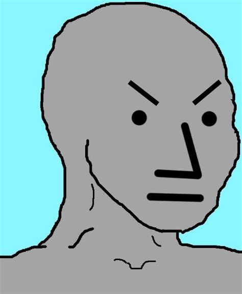Angry NPC Face Blank Template Imgflip