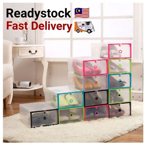 Stackable Shoes Box Foldable Shoes Rack Attachable Storage Box Organizer Shopee Malaysia