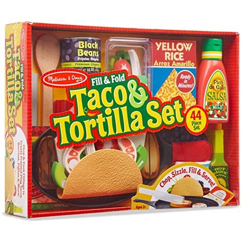 Melissa And Doug Fill And Fold Taco And Tortilla Set 43 Pieces Sliceable