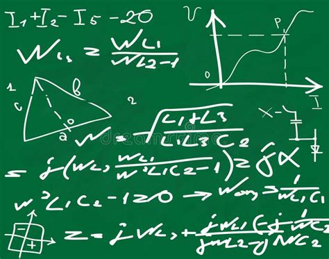 Physics Equations Chalkboard Stock Vector Illustration