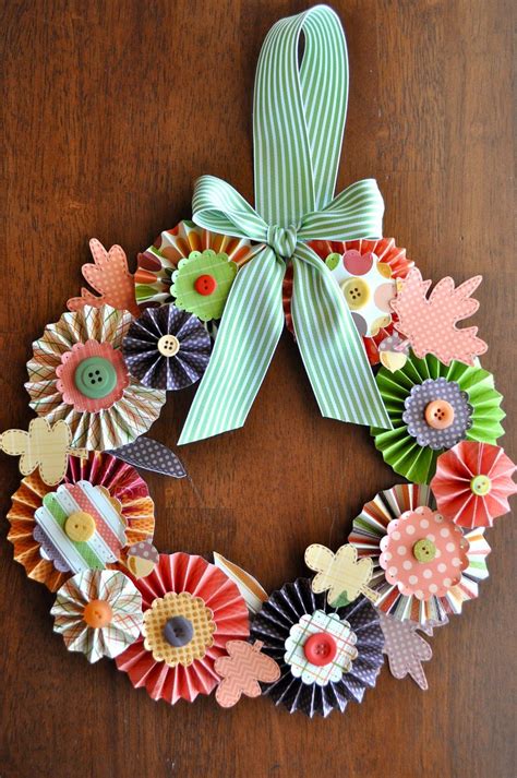 Paper Crafted Wreathperfect For A Dorm Room Door Or Little Girls