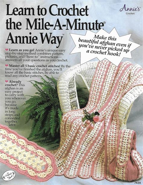 Learn To Crochet The Mile A Minute Annie Way Crochet Booklet And