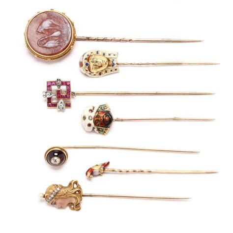Collection Of Seven Antique Stick Pins Lot 159 The Signature Summer