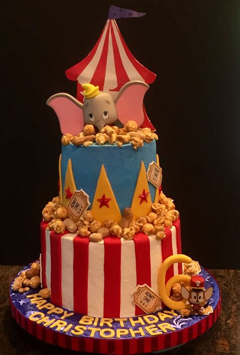 Dumbo Circus Cake Carnival Birthday Cakes Circus Theme Cakes Circus