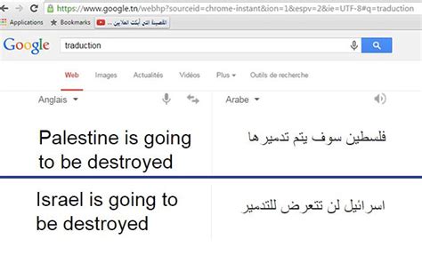 Free online translation from french, russian, spanish, german, italian and a number of other languages into english and back, dictionary with transcription, pronunciation, and examples of usage. Google ne sait pas traduire en arabe «Israël is going to ...