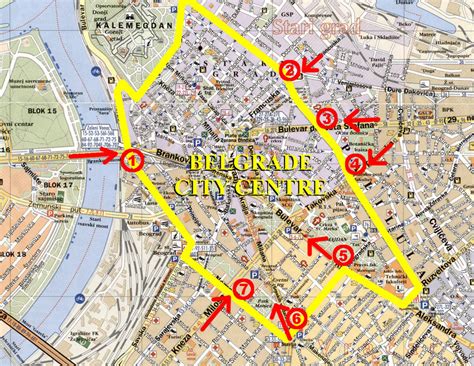 Belgrade City Centre And The Traffic Survey Corridors Download