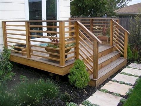 Much like a wood deck, a wood fence needs to be washed and stained every couple of years to keep it looking nice. Small Wooden Deck Remodel Ideas 126 - DECOREDO