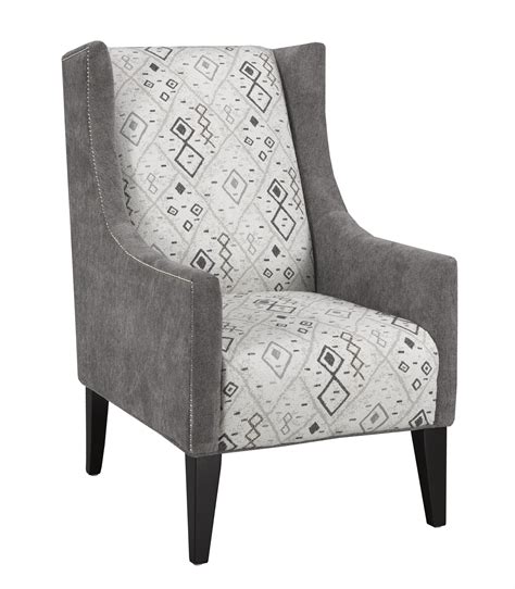 Transitional Grey Patterned Accent Chair Arrow Furniture