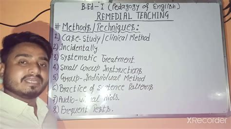 Remedial Teaching Methodstechniques By Mr Davinder Singh Youtube