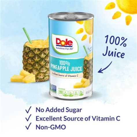 Dole® Pineapple 100 Juice Cans 6 Cans 6 Fl Oz Kroger