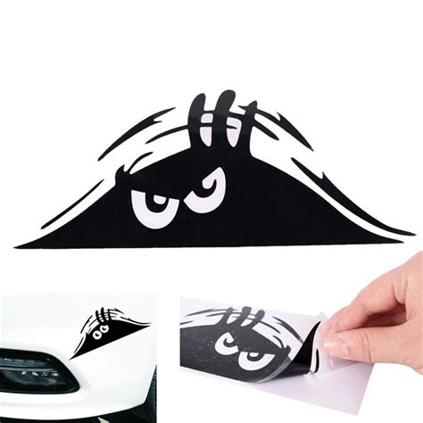 Blackwhite Peeking Monster Auto Car Walls Windows Sticker Graphic