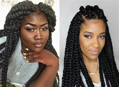It will offer your hair rest and also prevent it from harsh we have prepared a list of black braided hairstyles to help you learn many easy and latest braiding styles. Big Box Braids For Black Women To Style Immediately ...