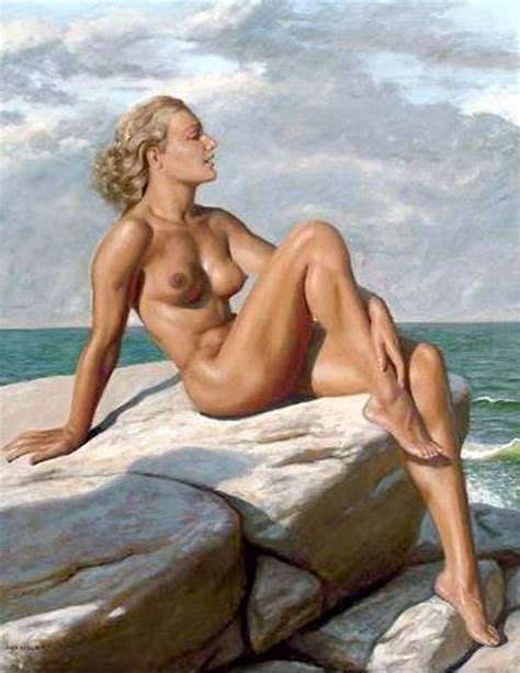D W C Nude on the Beach Painter Marcel René Herrfeldt DANCES WITH
