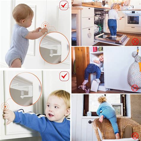 Cabinet Locks Child Proof Latch Qcoqce Easy Install Baby Proof Safety