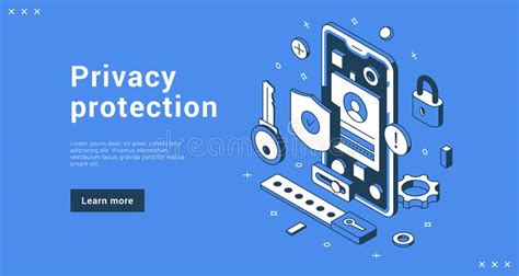 Privacy Protection Customer Personal Data Security Banner Landing Page