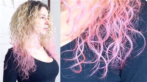 Diy Manic Panic Cotton Candy Pink Dip Dye Hair Tutorial And Review Youtube